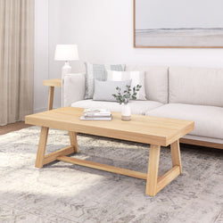Classic Coffee Table - 54" Coffee Table Plank+Beam Blonde Wirebrush 
