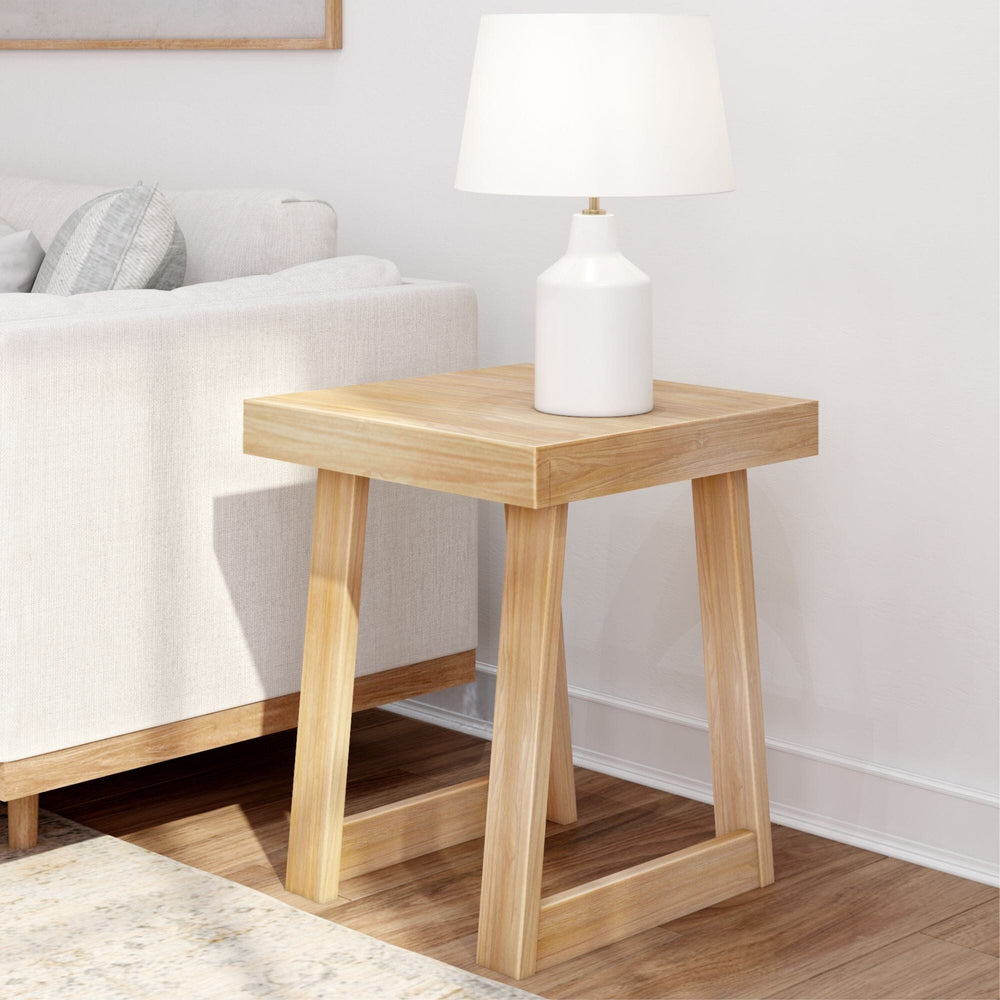 Square Rounded Side Table Farmhouse Square Side Table, 20