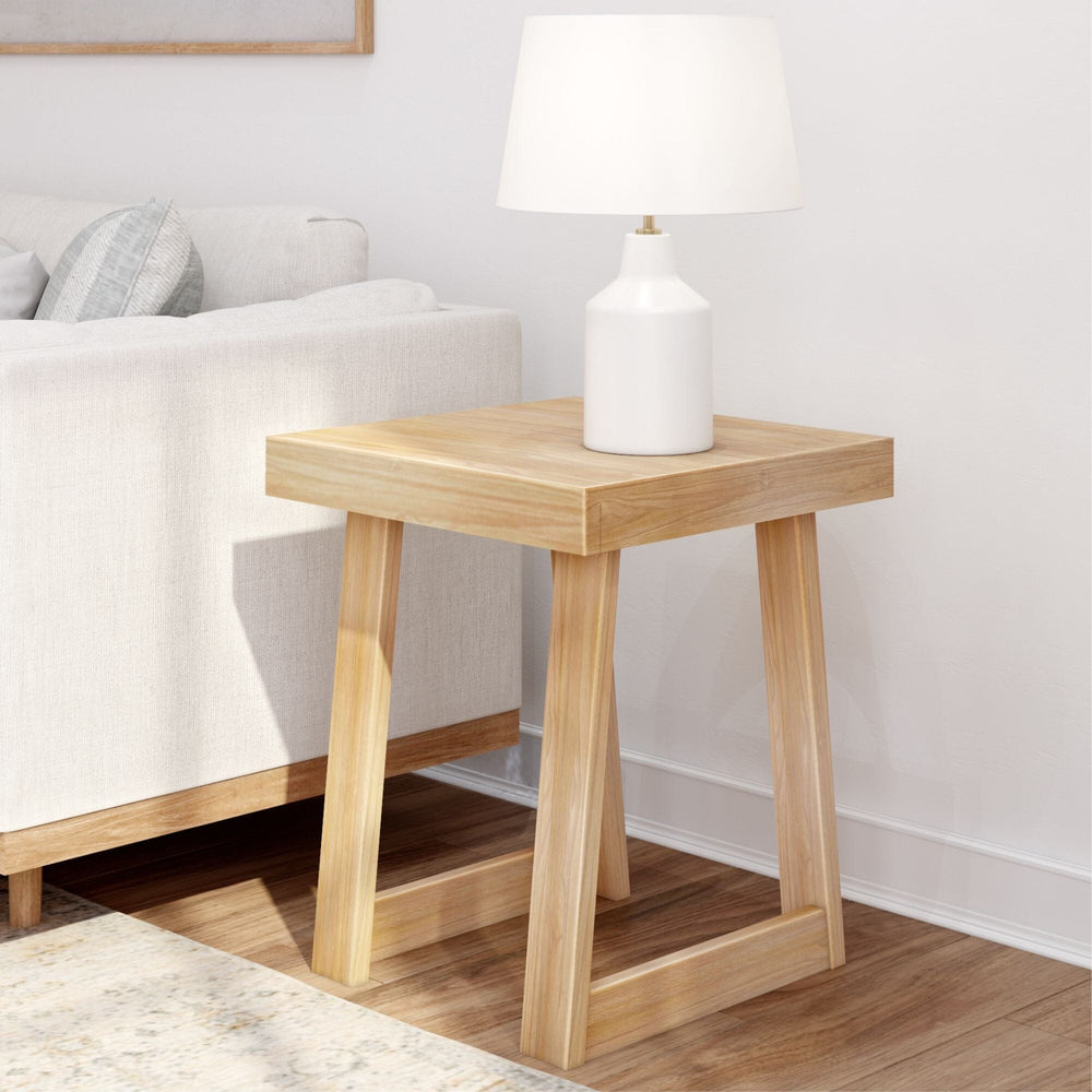 Classic Square Side Table Side Table Plank+Beam Blonde Wirebrush 
