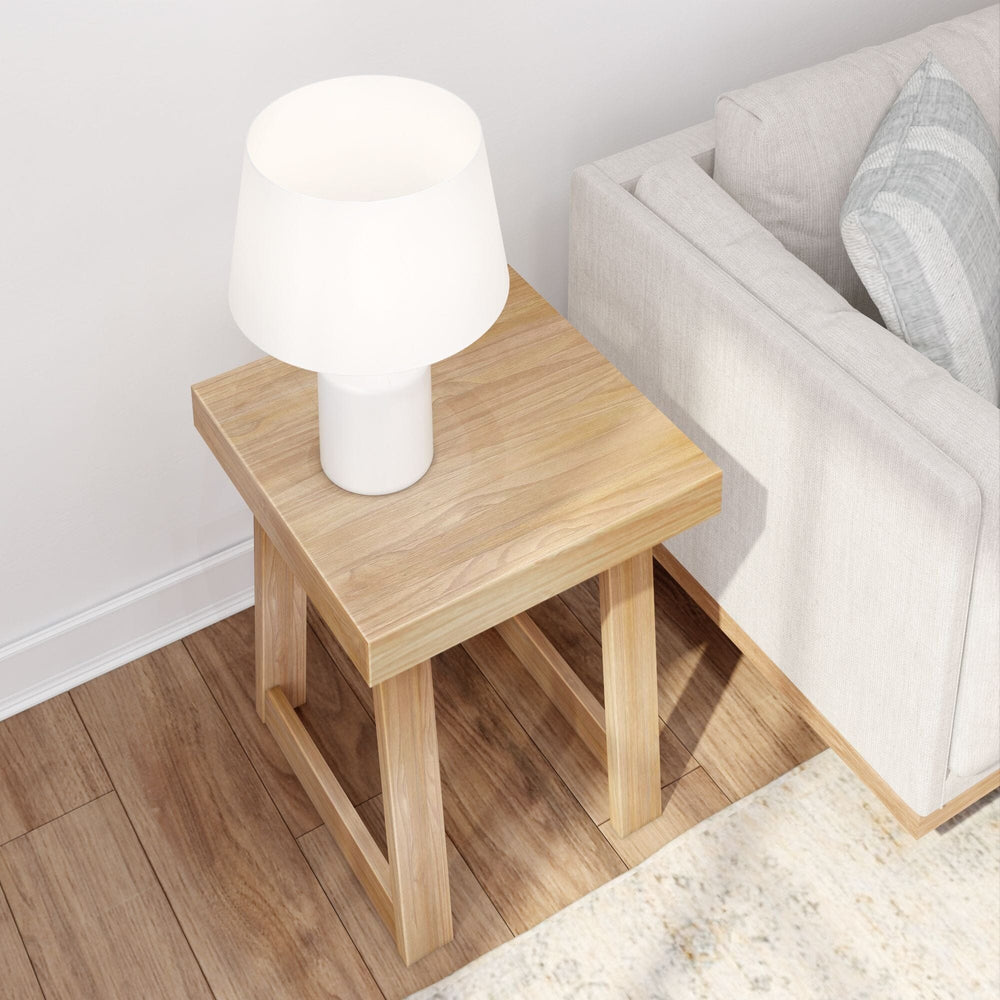 Square Rounded Side Table Farmhouse Square Side Table, 20