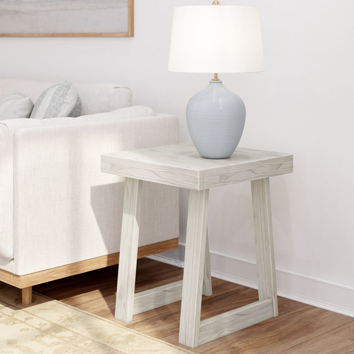 Square Rounded Side Table Farmhouse Square Side Table, 20