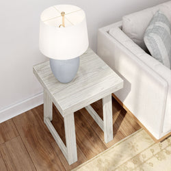 2800513000-153 : Side Table Classic Square Side Table (20in x 20in / 510mm x 510mm), White Sand Wirebrush
