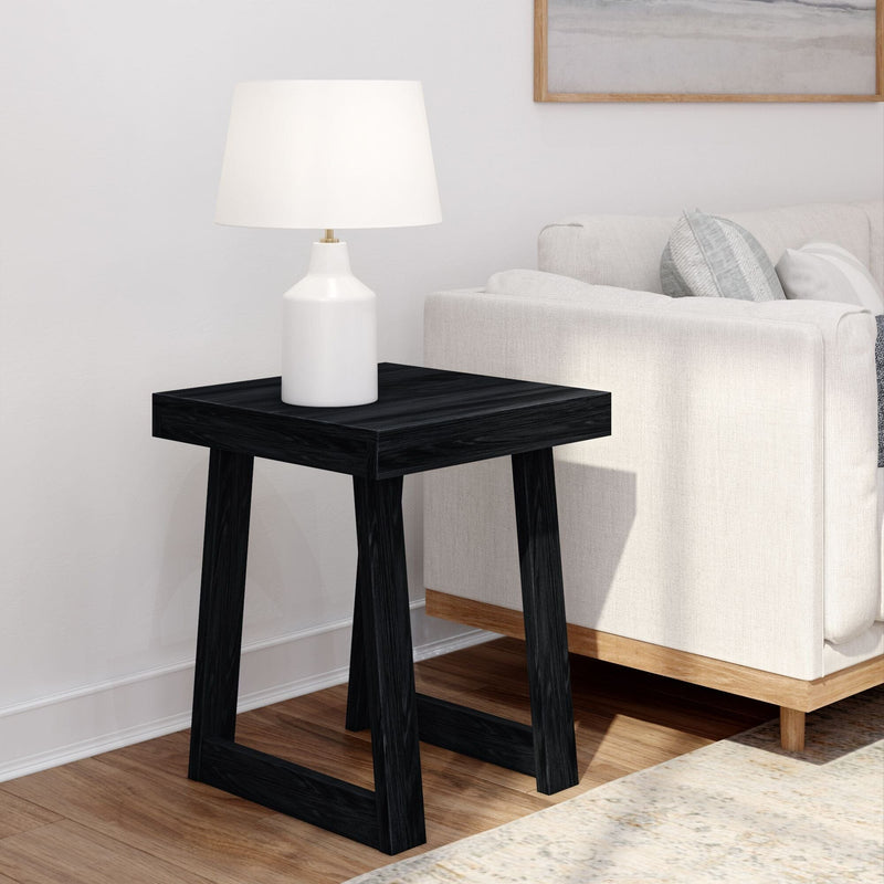 Classic Square Side Table - 20" Side Table Plank+Beam Black Wirebrush 