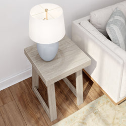 2800513000-199 : Side Table Classic Square Side Table (20in x 20in / 510mm x 510mm), Seashell Wirebrush