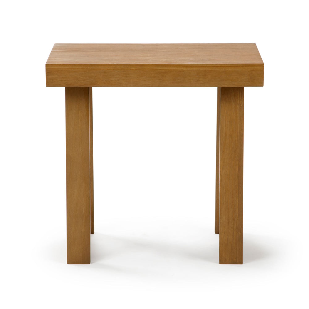 Simple wooden side table with a natural finish, ideal for modern home decor.