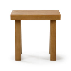 Simple wooden side table with a natural finish, ideal for modern home decor.