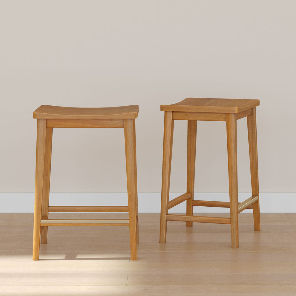 2820327000-007 : Counter Chair Smythe Stool Counter Height, (24in) - 2 pack, Pecan