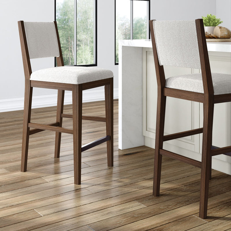 Sereno Bar Chair - 30" Bar Chair Plank+Beam Walnut and Ivory Set of 2 