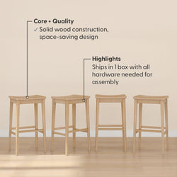 Smythe Bar Stool - 30" Bar Chair Plank+Beam 