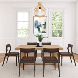 Classic Dining Set with Walnut Chairs - 72" Dining Set Plank+Beam 