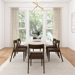 Classic Dining Set with Walnut Chairs - 72" Dining Set Plank+Beam 