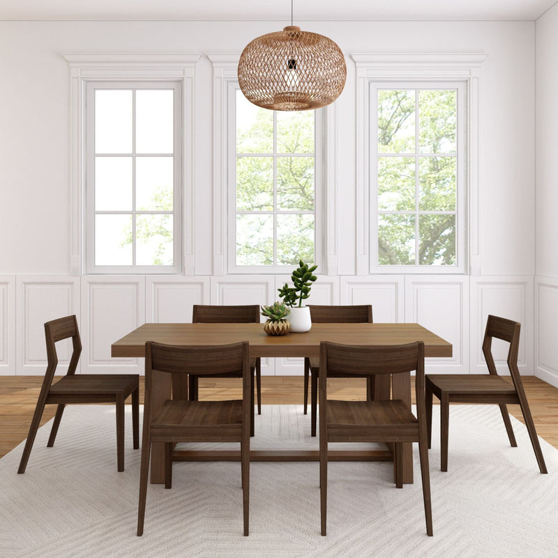 Classic Dining Set with Walnut Chairs - 72" Dining Set Plank+Beam 