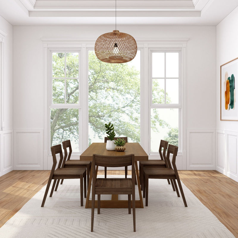 Classic Dining Set with Walnut Chairs - 72" Dining Set Plank+Beam 