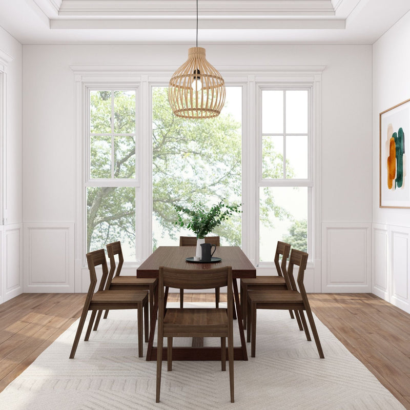 Classic Dining Set with Walnut Chairs - 72" Dining Set Plank+Beam 