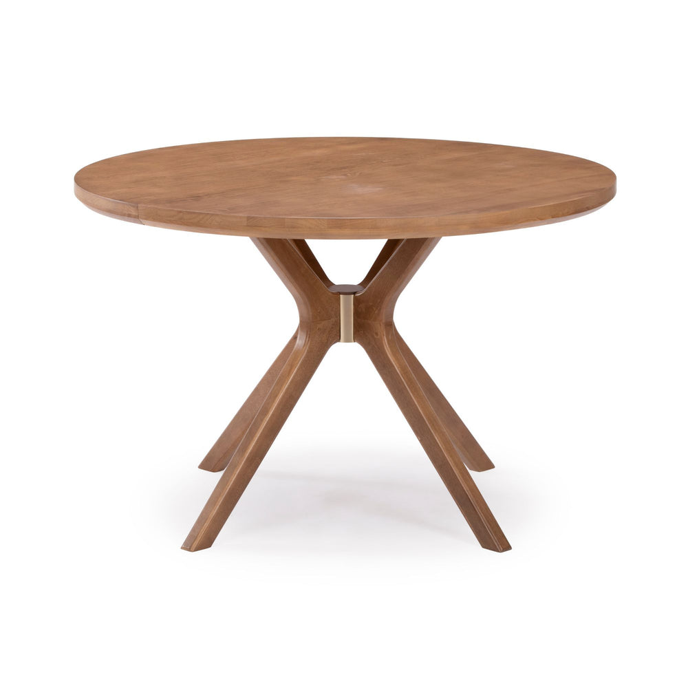 2900306000-007 : Dining Table Cross Leg Round Dining Table (47in x 47in / 1194mm xm 1194mm), Pecan