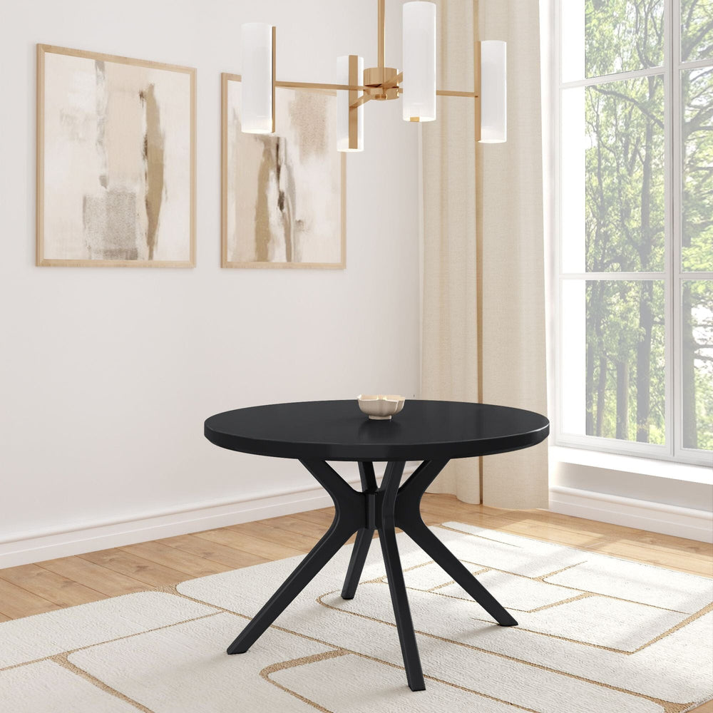 Verso Round Dining Table - 47" Dining Table Plank+Beam Black 