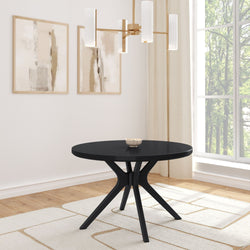 Verso Round Dining Table - 47" Dining Table Plank+Beam Black 