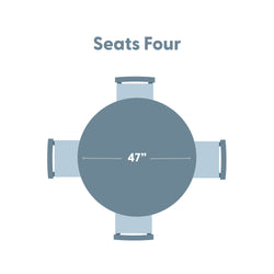 Verso Round Dining Table - 47" Dining Table Plank+Beam 