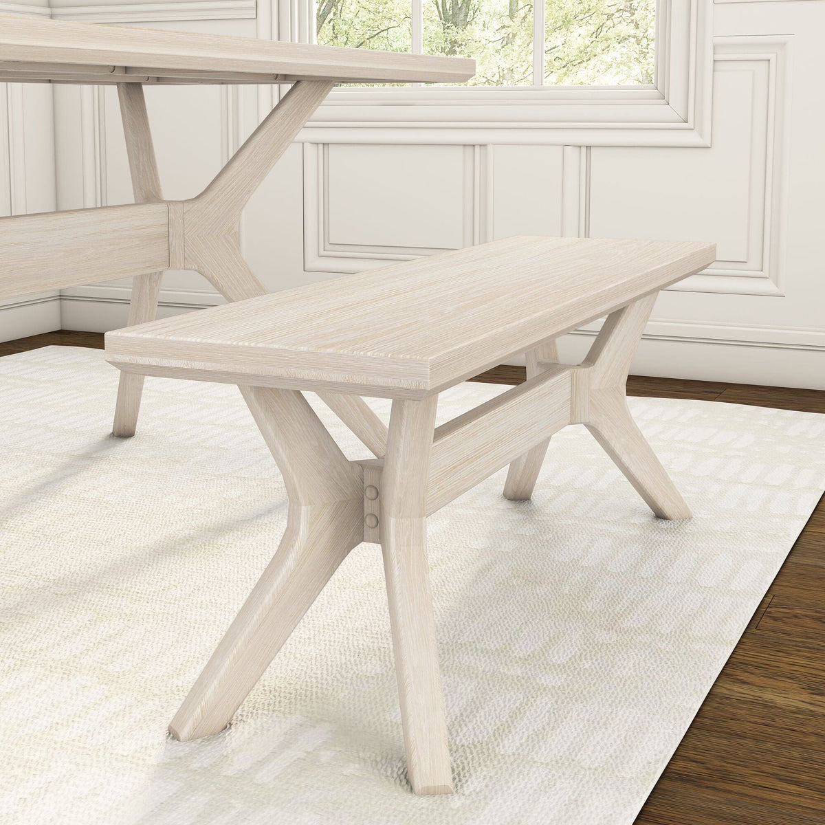 Verso Solid Wood Dining Bench, 48" – Plank+Beam