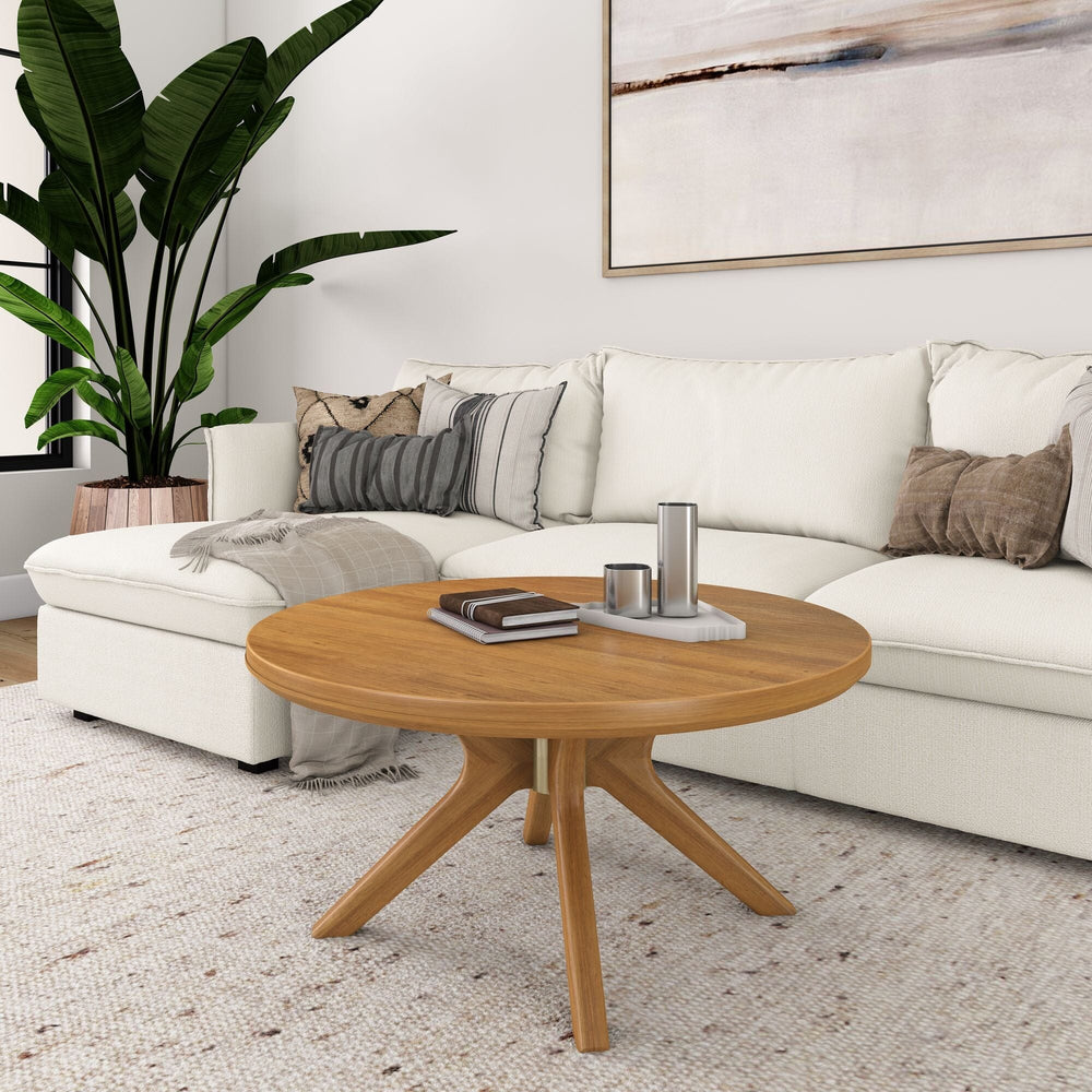 Verso Round Coffee Table - 36" Coffee Table Plank+Beam Pecan 