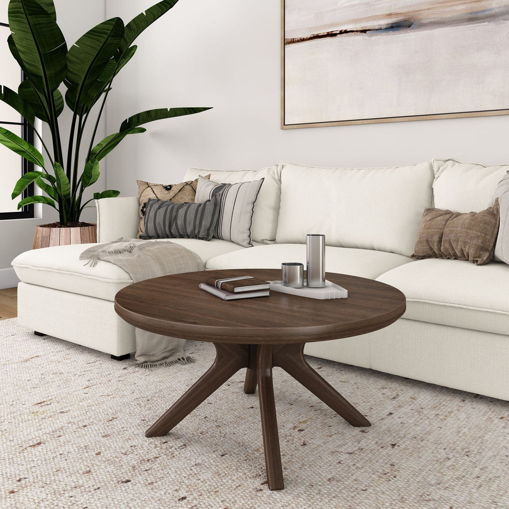 Verso Round Coffee Table - 36" Coffee Table Plank+Beam Walnut 