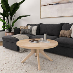 Verso Round Coffee Table - 36" Coffee Table Plank+Beam Blonde 