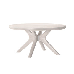 2900502000-153 : Coffee Table Cross Leg Round Coffee Table (36in x 36in / 910mm x 910mm), White Sand Wirebrush