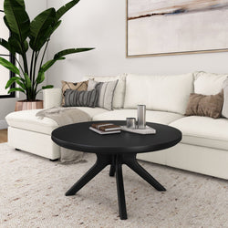 Verso Round Coffee Table - 36" Coffee Table Plank+Beam Black 