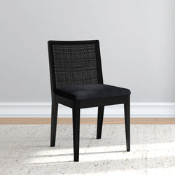 Elio Dining Chair Dining Chair Plank+Beam Black and Black Individual 