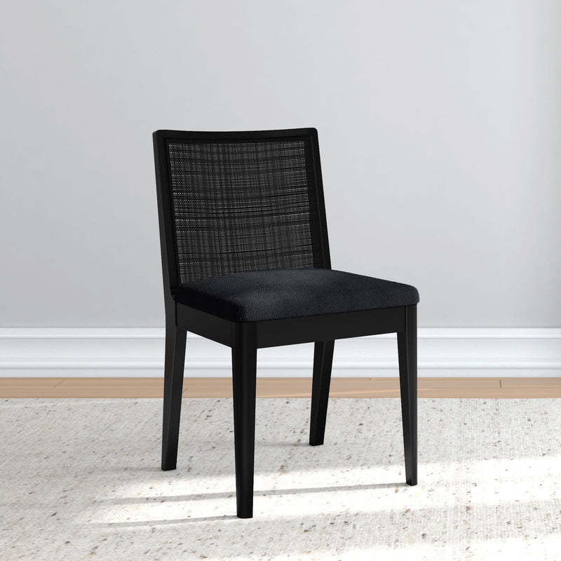 Elio Dining Chair Dining Chair Plank+Beam Black and Black Individual 