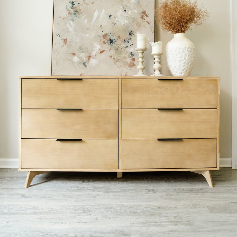 Plank+Beam Haven Pecan 6 Drawer 59.5 in. Wide Chest of Drawers Dresser