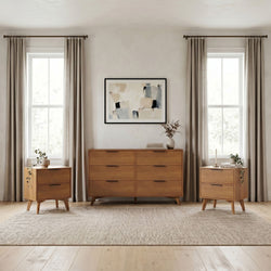 Haven Dresser + Nightstands Set in Blonde | Easy Assembly | 1 Year Warranty