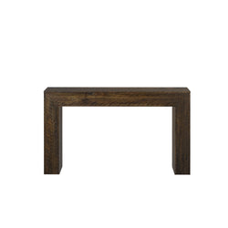 Wooden console table with minimalist design, ideal for modern home decor.