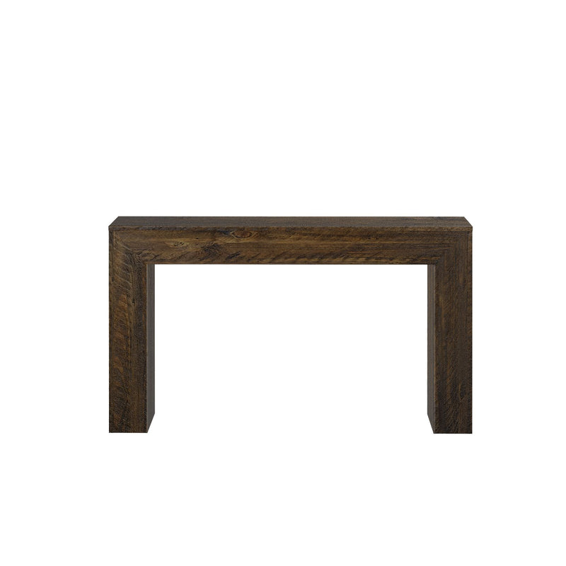 Wooden console table with minimalist design, ideal for modern home decor.