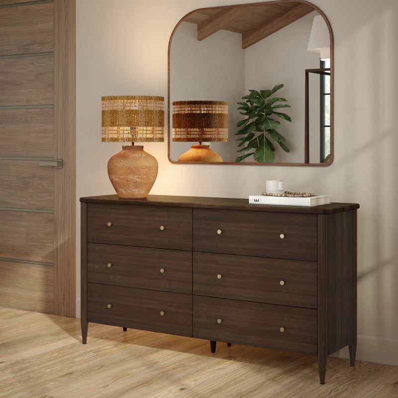 Harbor 6 Drawer Dresser, Walnut