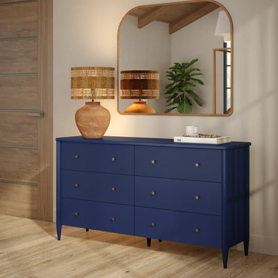 6ft long dresser wood drawers TEENFON Tall for Bedroom with 6 Drawers, 49.2