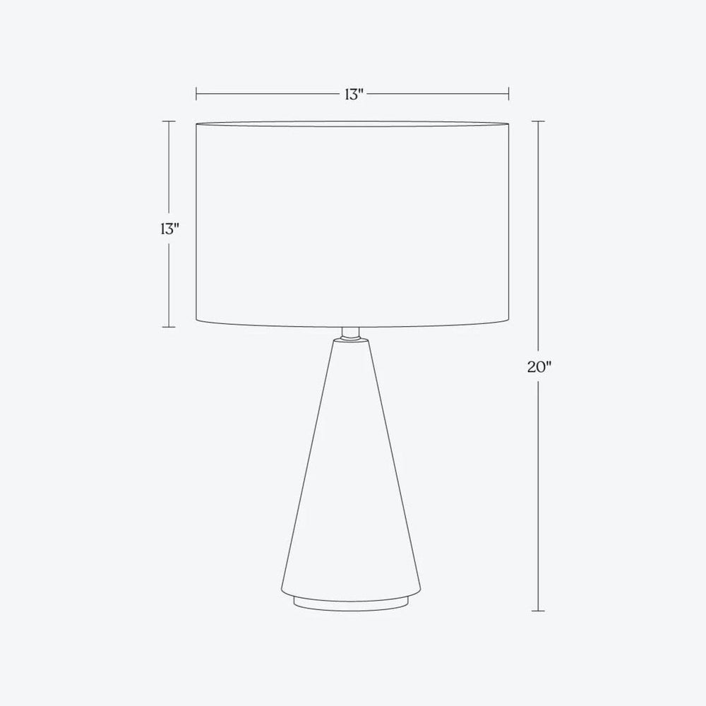 Nathaniel Table Lamp by Brightech Dimensions