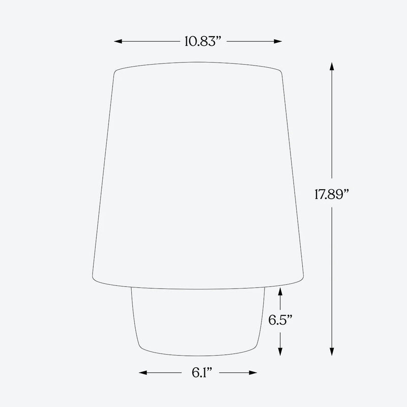 Measurement chart of a rectangular object with dimensions labeled.
