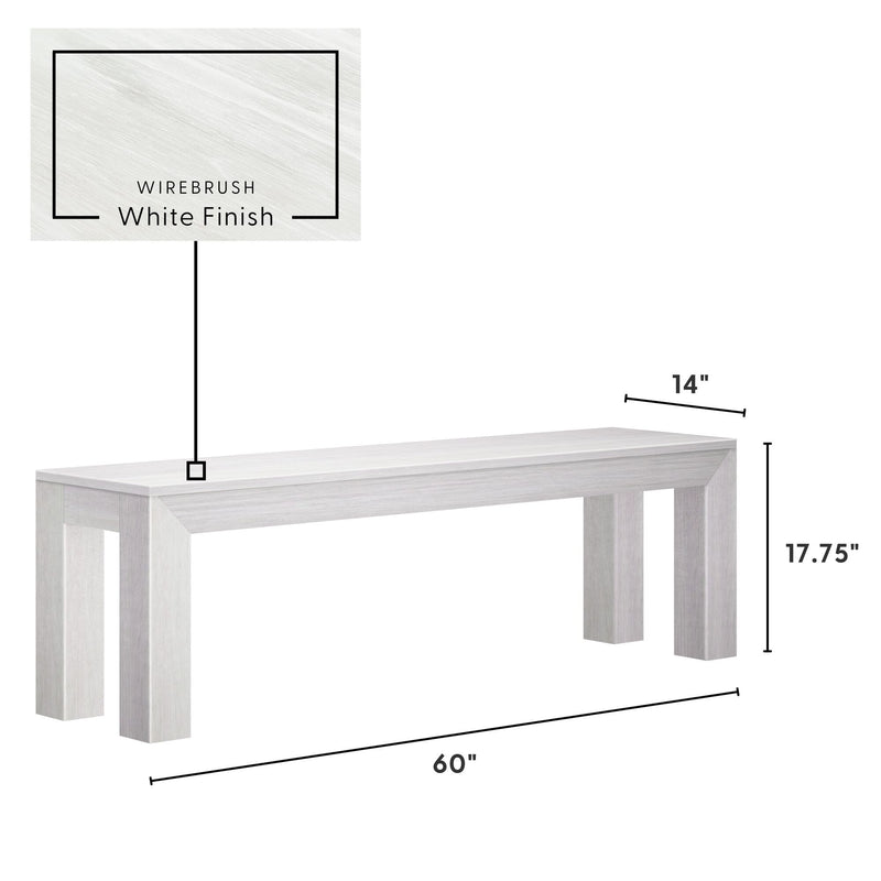 Modern Outdoor Solid Wood Bench Outdoor Bench Plank+Beam 