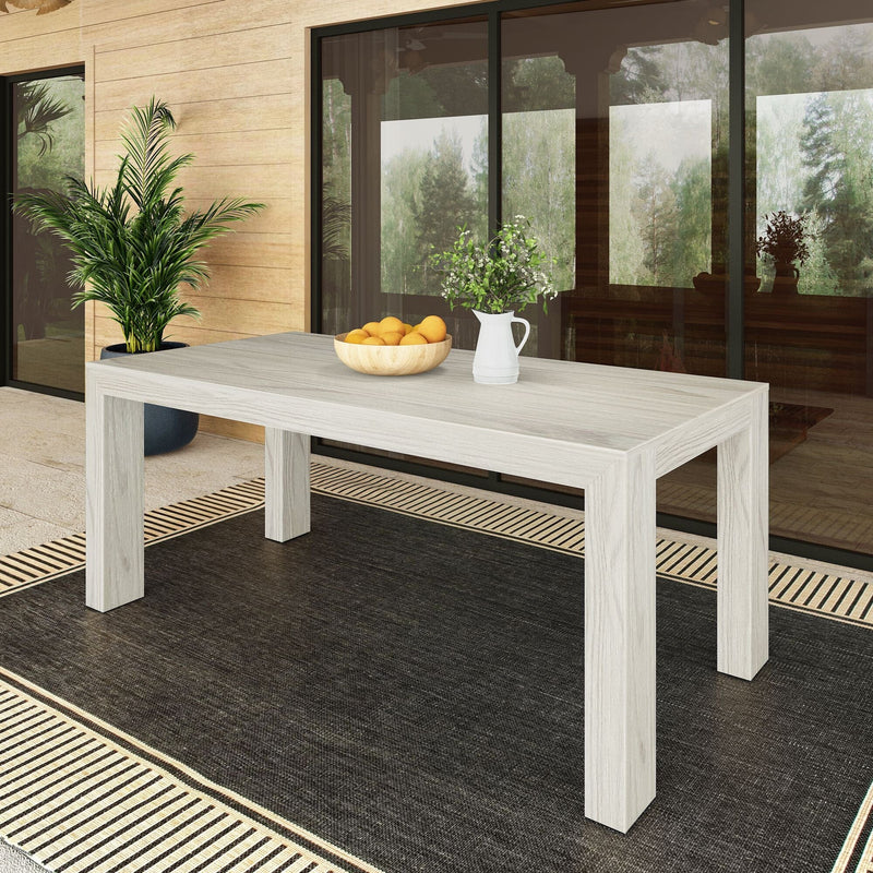 Modern Outdoor Solid Wood Table - 72" Outdoor Table Plank+Beam Coastal White 