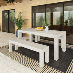 Modern Outdoor Solid Wood Table Outdoor Table Plank+Beam 