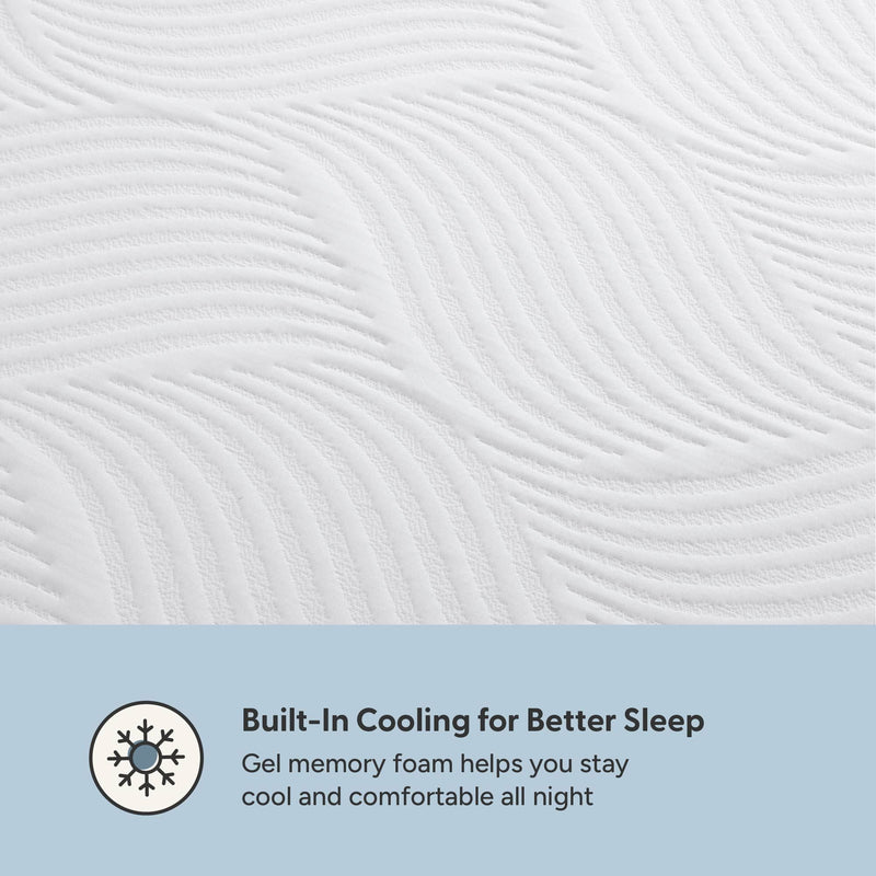 Gel memory foam mattress with built-in cooling technology for enhanced sleep comfort.
