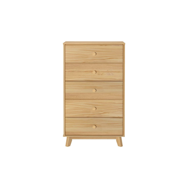 five drawer wood dresser Wood 5-Drawer Dresser – Plank+Beam