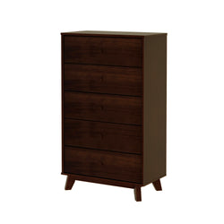 P1800215000-005 : Dresser Plank+Beam Classic 5-Drawer Dresser, Espresso