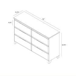Rustic 6-Drawer Wide Dresser Dresser Plank+Beam 