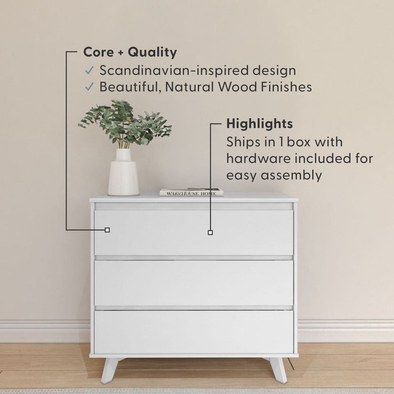 Modern 3-Drawer Dresser Dresser Plank+Beam 