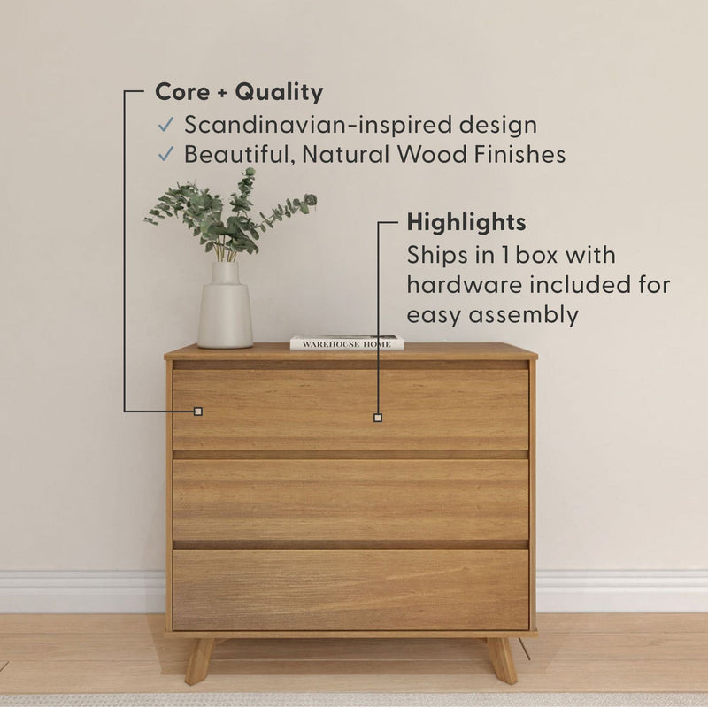 Modern 3-Drawer Dresser Dresser Plank+Beam 