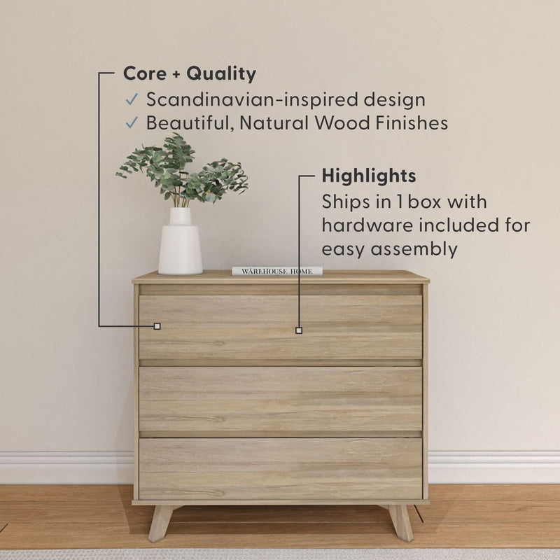 Modern 3-Drawer Dresser Dresser Plank+Beam 