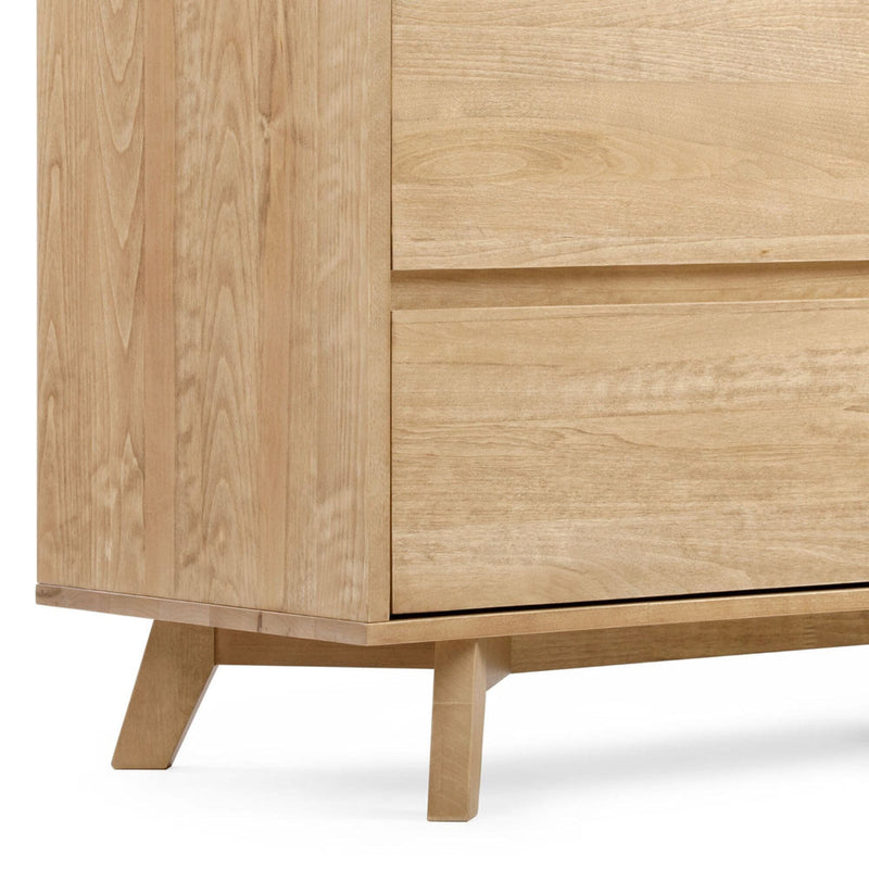 plank and beam modern dresser Sera Fluted 6 Drawer Dresser with Brass Handle