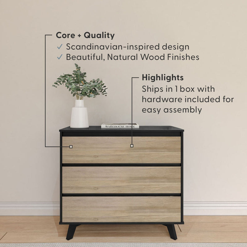 Modern 3-Drawer Dresser Dresser Plank+Beam 